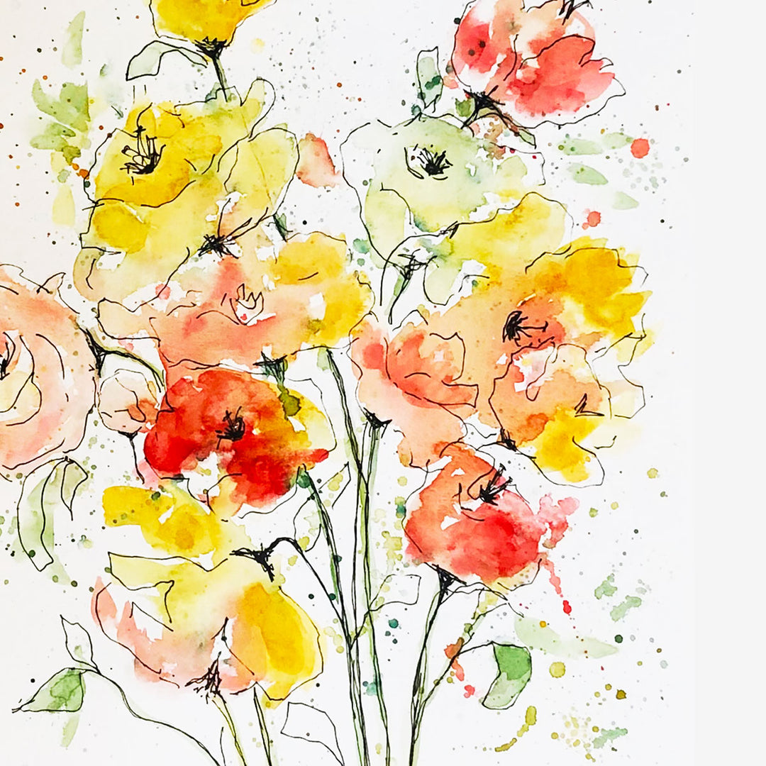 Spring Bouquet Watercolor Workshop, 3/25