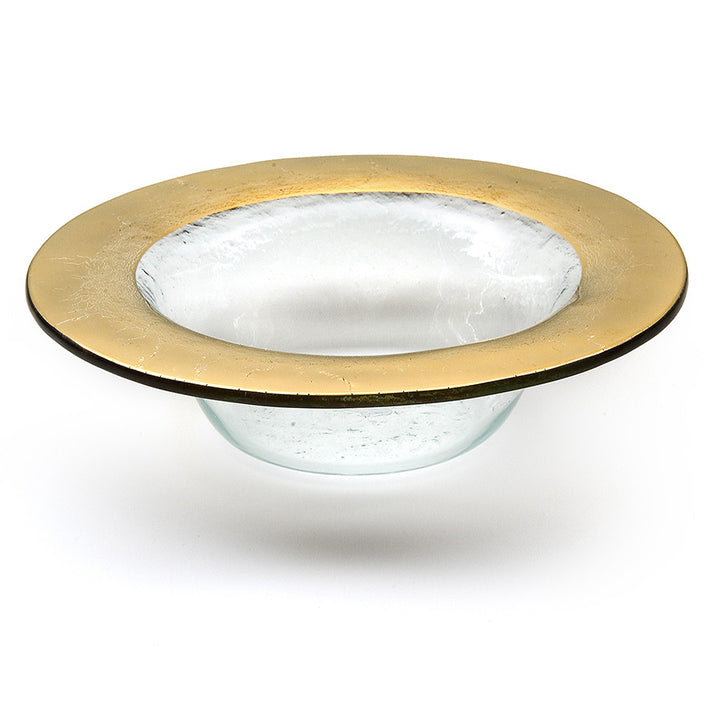 Roman antique wine coaster with a 24k gold band.
