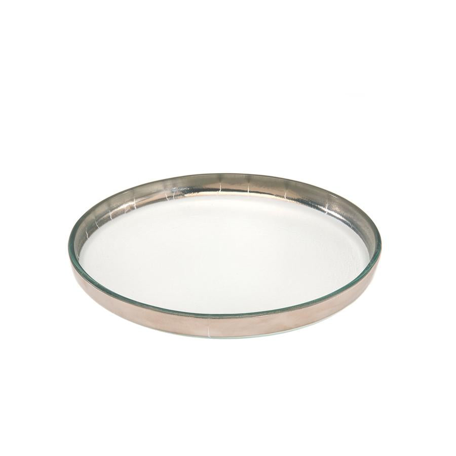 Mod medium round plate in platinum.