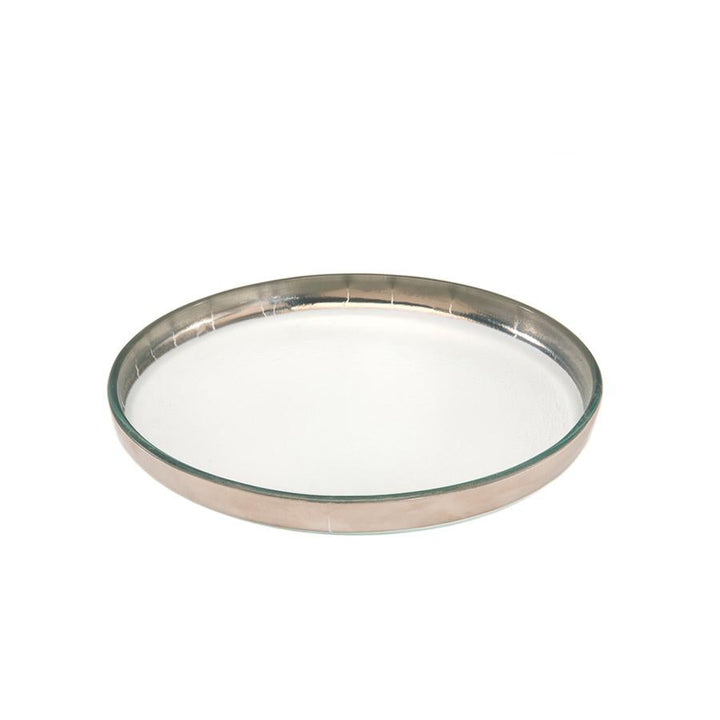 Mod medium round plate in platinum.