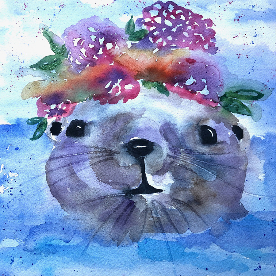 Sea Otter Watercolor Workshop with Heidi Michelle, August 16th