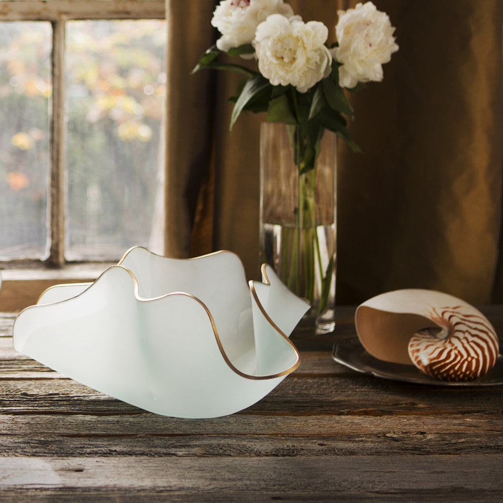 Annieglass Anemone Handmade Glass Sculptural Vase