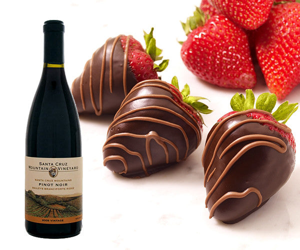 Santa Cruz Mountain Vineyard & Marini's Chocolate Dipped Strawberries Pairing