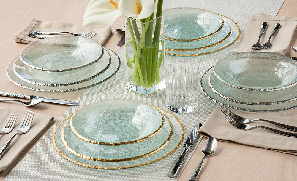 24k GOLD LUXURY DINNERWARE Printed 12 Piece Dinner Set Porcelain Gift  Wedding Kitchen Tableware Homedecor Glassware Fashion Gift Ideas 