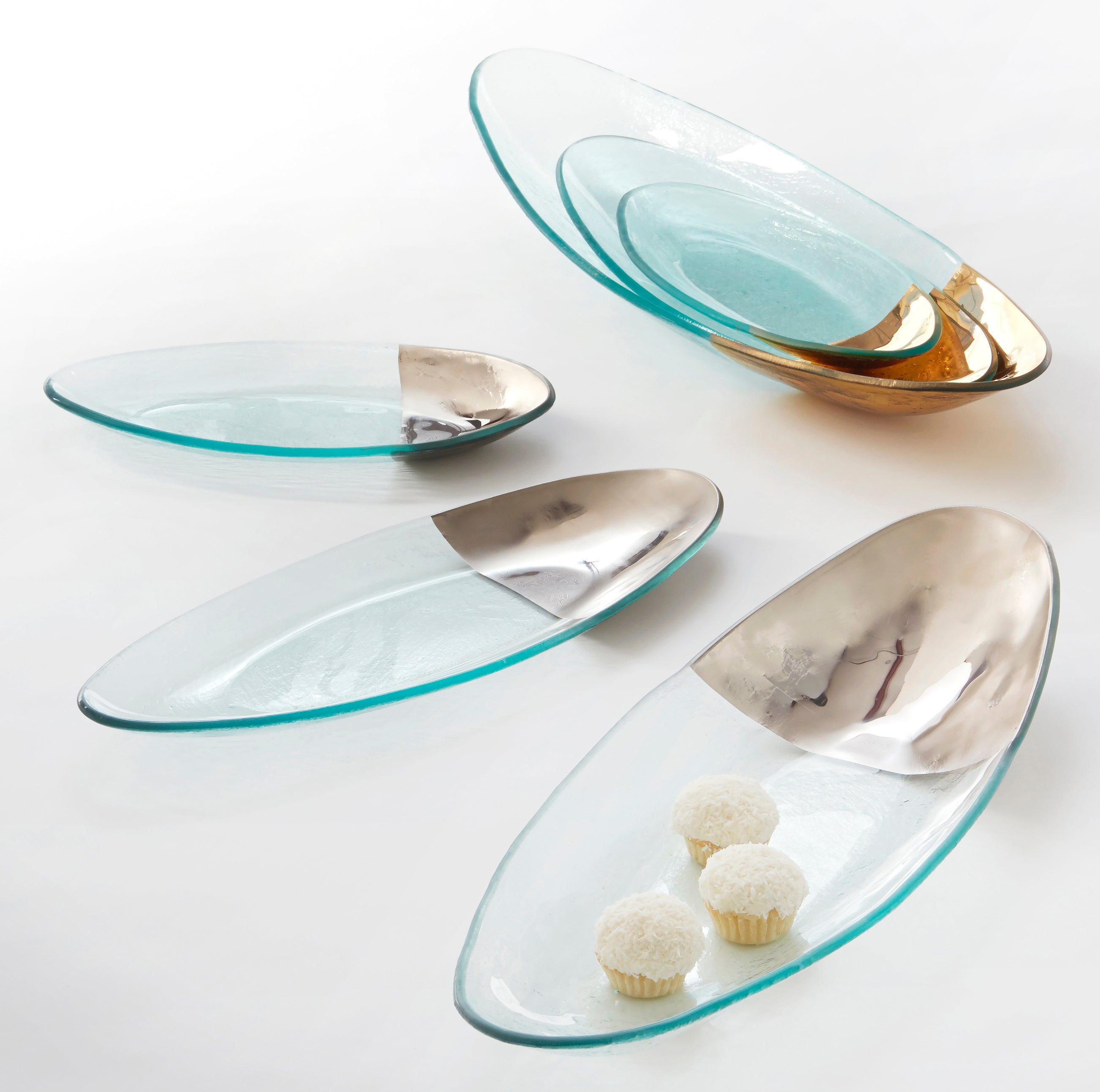 Ivory Glass Mod Collection | Modern Dinnerware, Dishes Glass with 24k Gold Accent ...