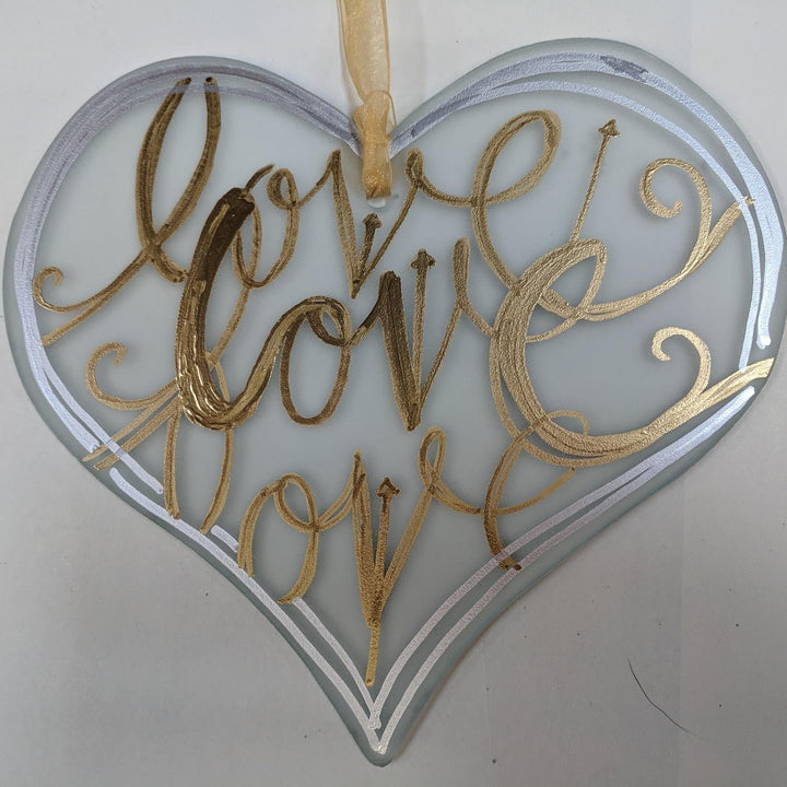 Heart ornament with gold decoration