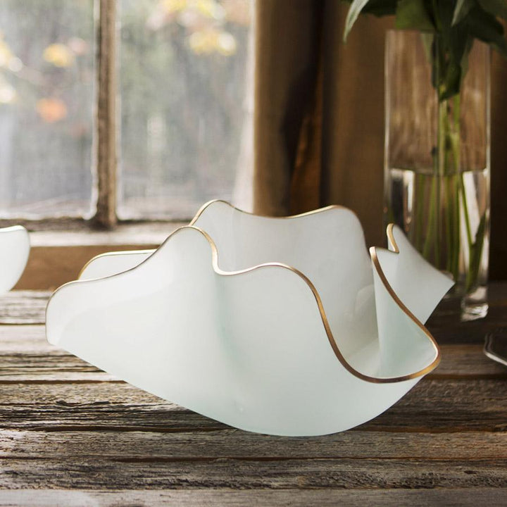 Handmade Frosted Glass Sculpture, Centerpiece