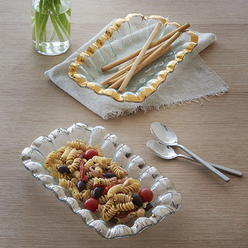 Ruffle Rectangular Bowl