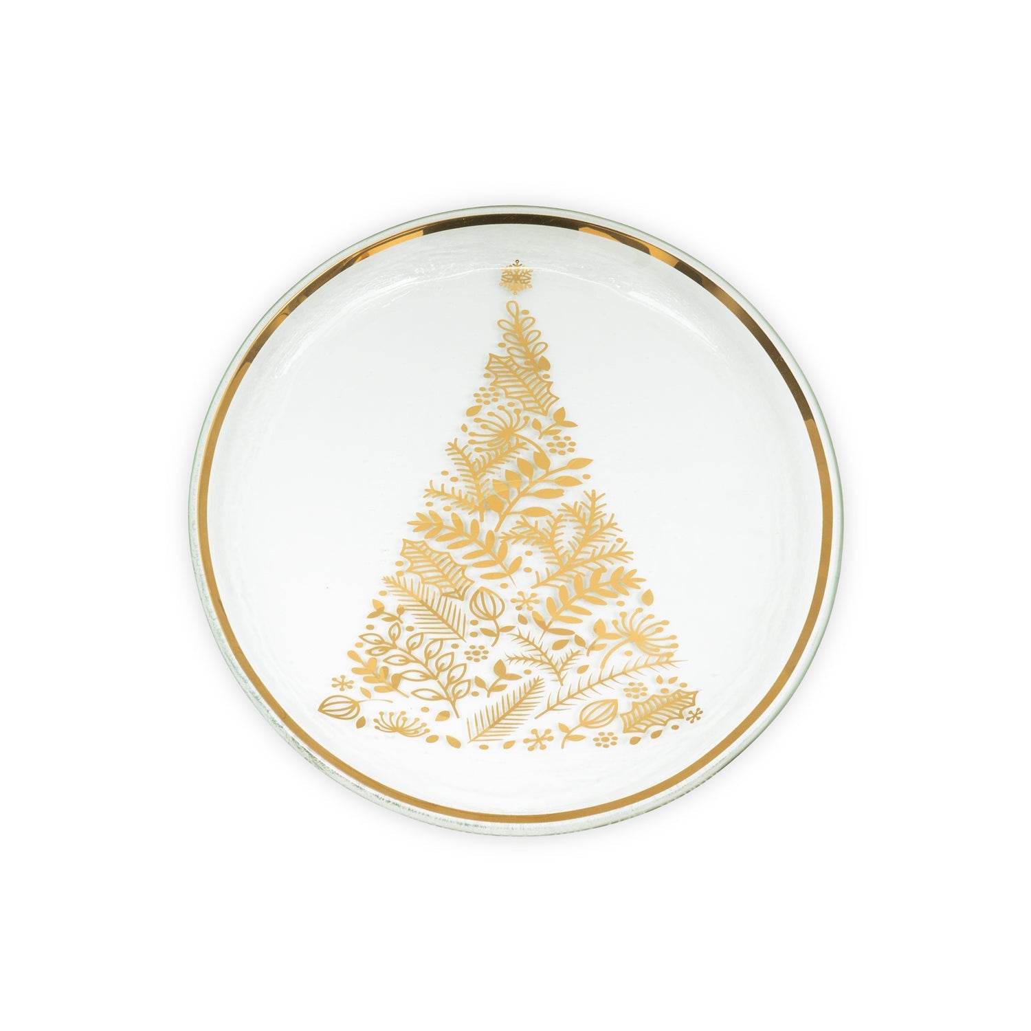 Christmas plate made cheapest of glass and gold