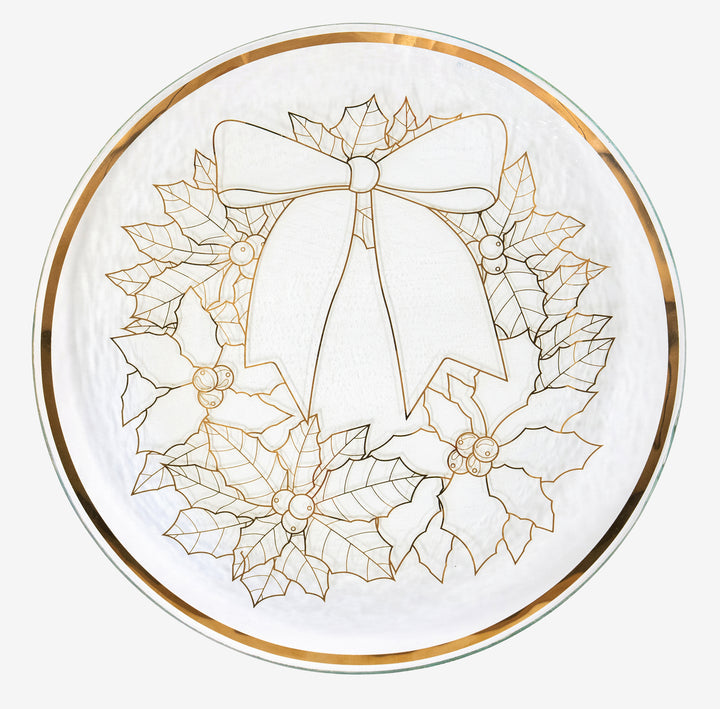 Christmas Wreath Platter 13"