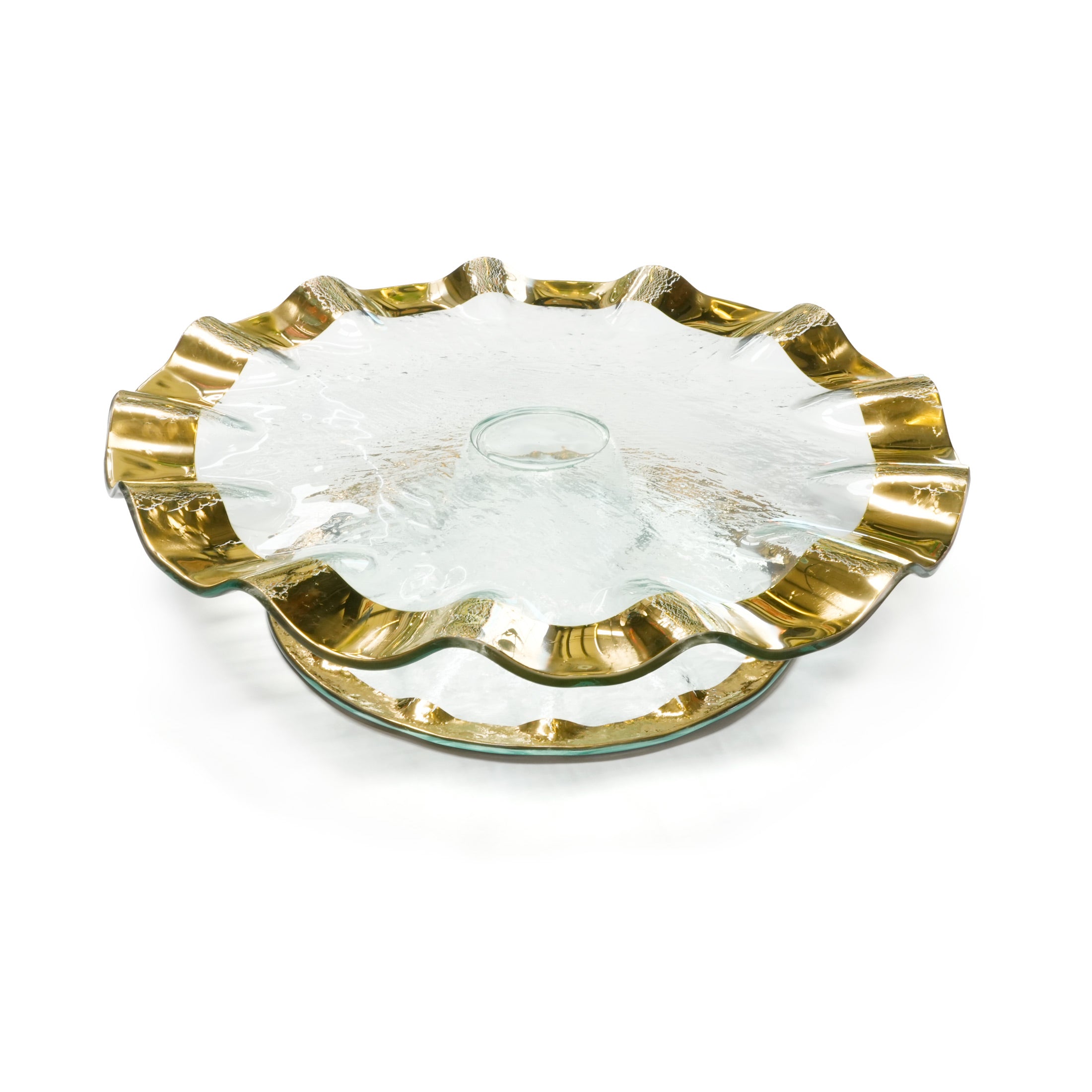 Annieglass Ruffle Pedestal Cake Plate - Thumbnail 5