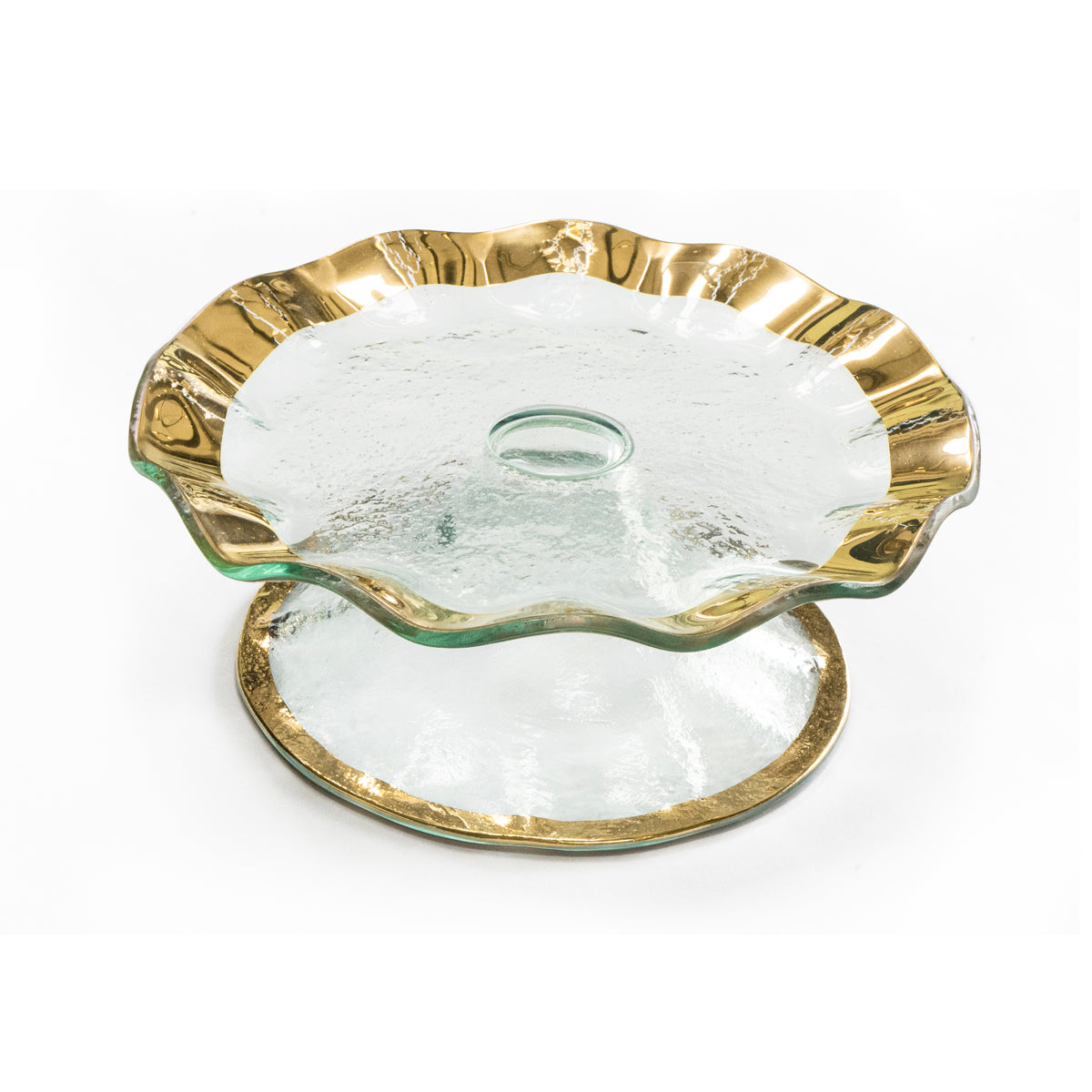 Annieglass Ruffle Stand Bowl