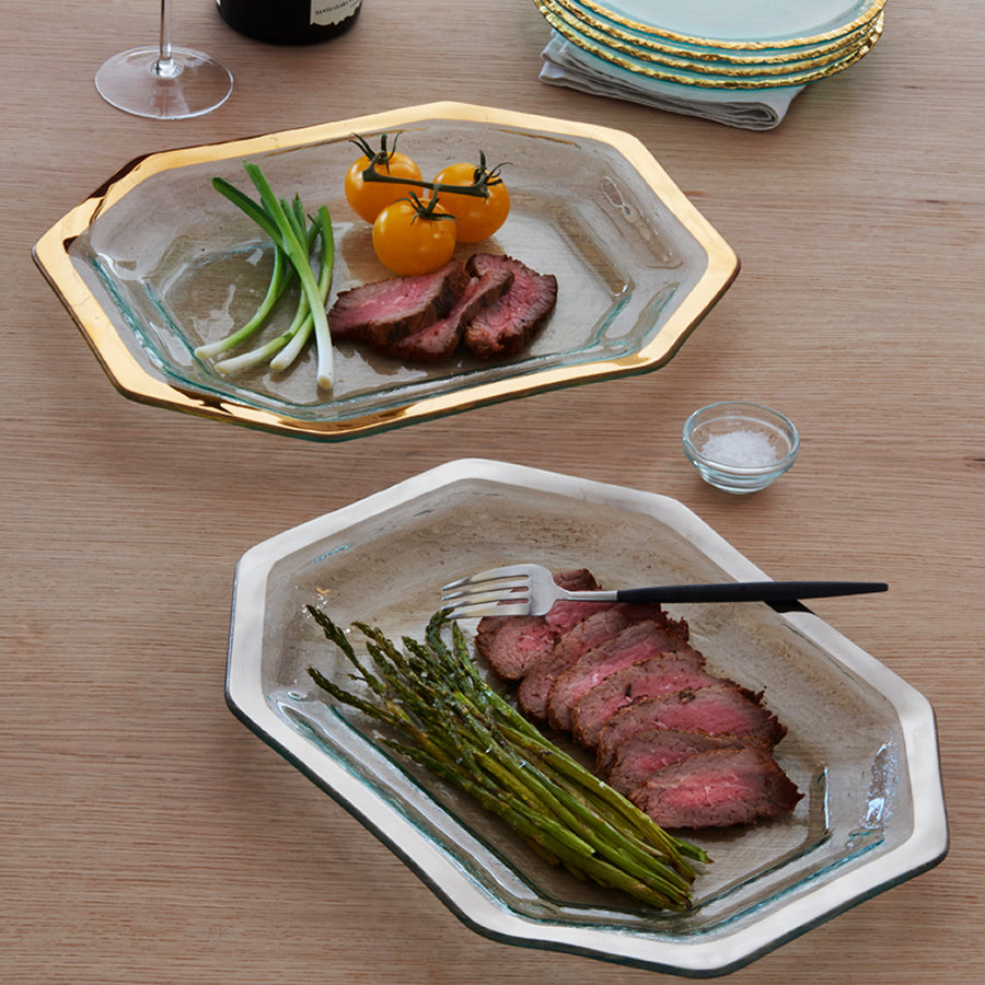 Annieglass Roman Antique Steak Platter - Thumbnail 2
