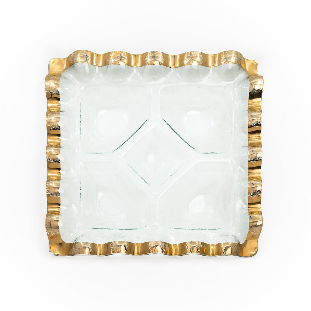Ruffle Square Chip &amp; Dip with Sections
