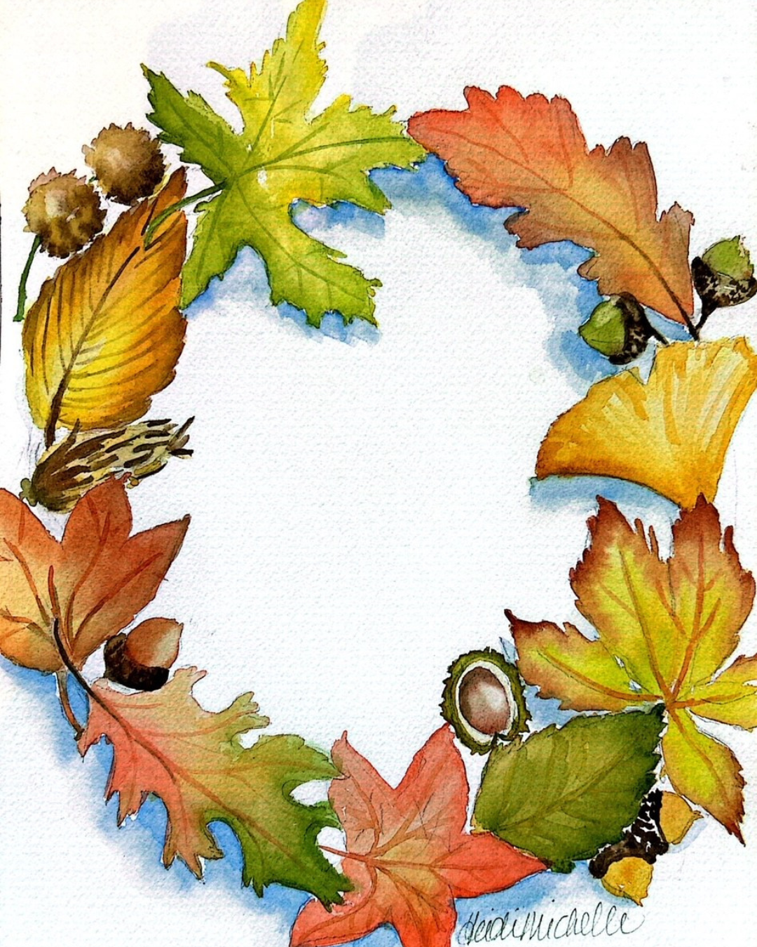 <strong>November 8</strong><br />Fall Wreath Watercolor
