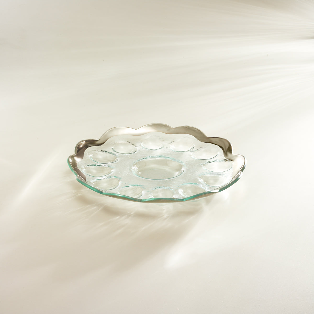Glass Deviled Egg Plates, Trays & Platters | Roman Antique
