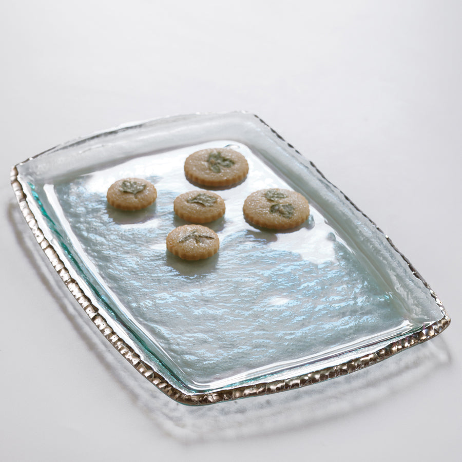 party tray for appetizers made with glass