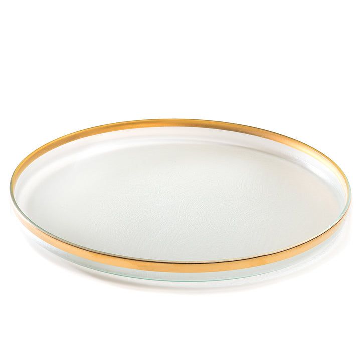Mod round glass serving platter