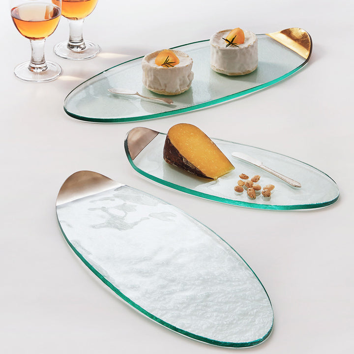 Glass Cheese Boards, Platters in Gold | Mod by Annieglass