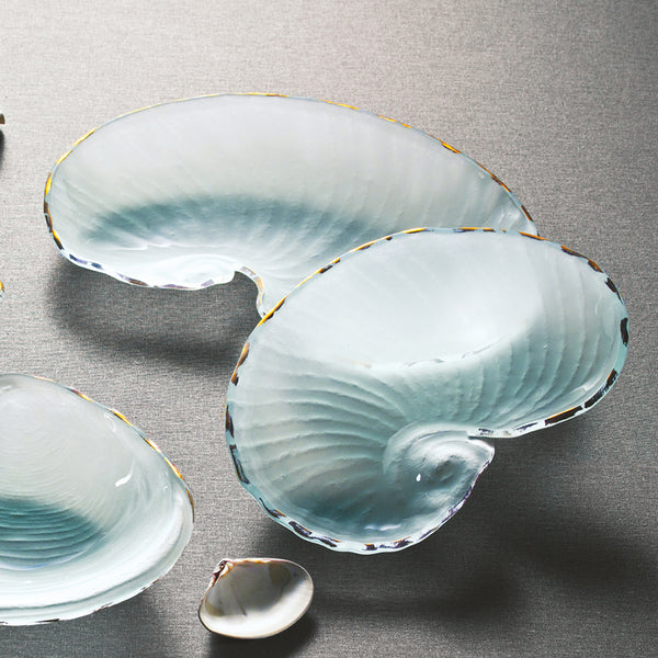 Contemporary Home Living 7 White Seashell Shaped Serving Bowl 