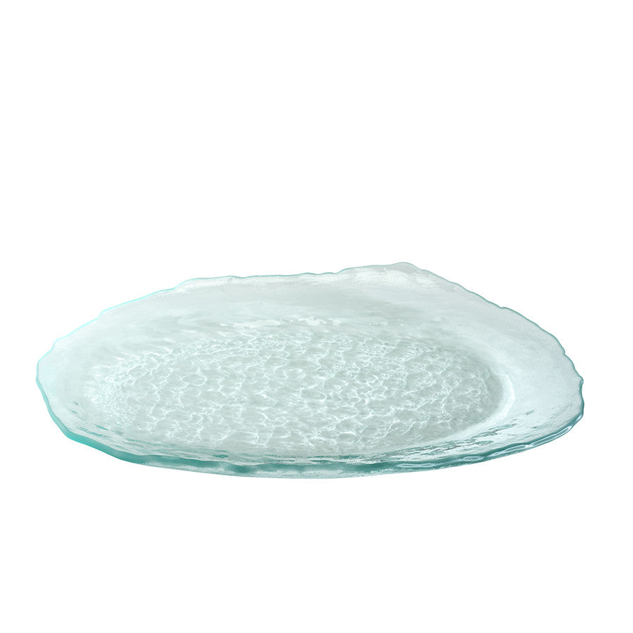 Handmade Clear Glass Oval Trays & Platters, Salt by Annieglass